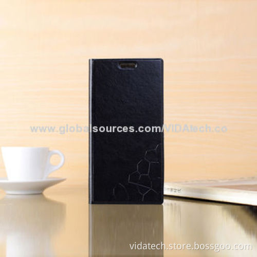 Super-thin leather case with holder PU and TPU, for Blackberry Z3